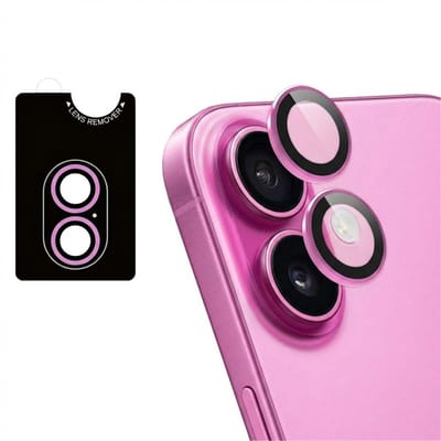 imoshion Camera Lens Protector - Geschikt geschikt voor Apple iPhone 16/ geschikt voor Apple iPhone 16 Plus - 2 Pack - Roze