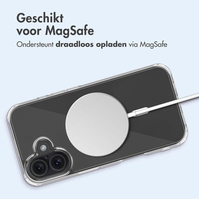 imoshion Hoesje - Geschikt voor Apple iPhone 16 - Protective Backcover geschikt voor MagSafe - Transparant