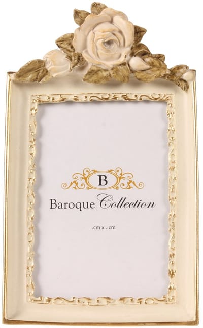 Baroque - Fotolijst - Fotolijst 10 x 15 cm - Crème - Resin - 20x15x3 - Polyresin
