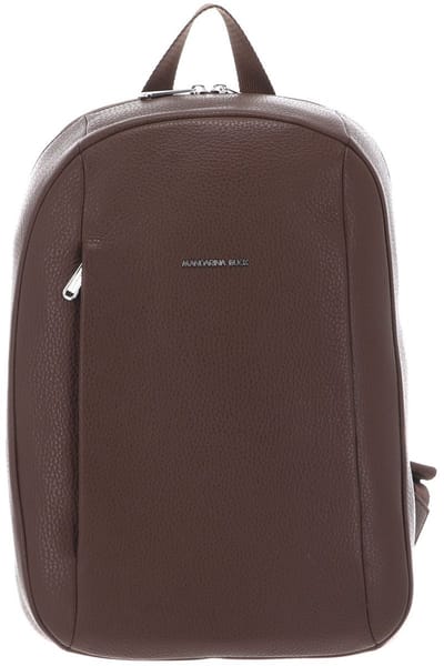 MANDARINA DUCK Leren rugzak met laptopvak Mellow Leather Backpack Milk Chocolate bruine