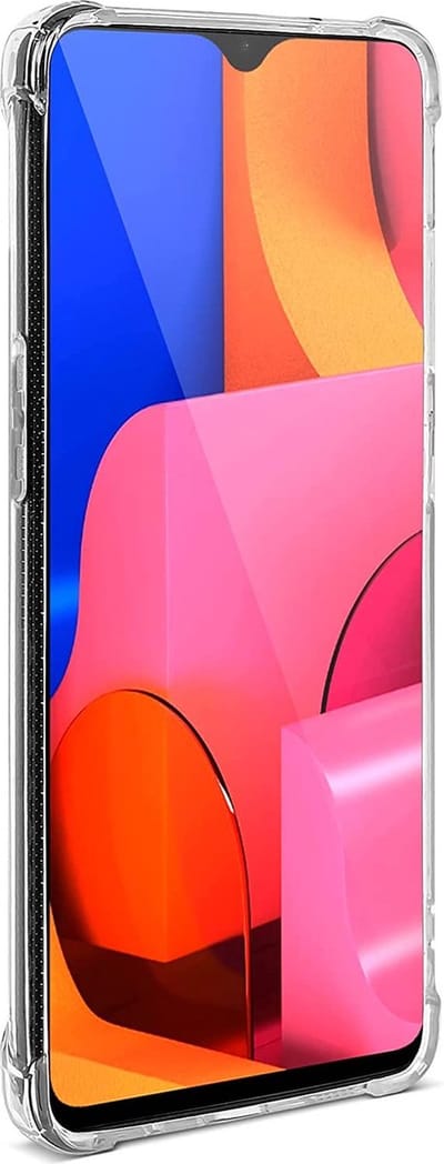 Hoesje geschikt voor Samsung Galaxy A20e - Clear Anti Shock Hybrid Armor Case Siliconen Back Cover Hoes Transparant