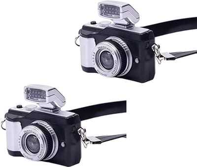 Mini Camera Ornament - Decoratie Accessoires - Poppenhuis Display - Schaal 1:4 - 2.5 cm - Zwart