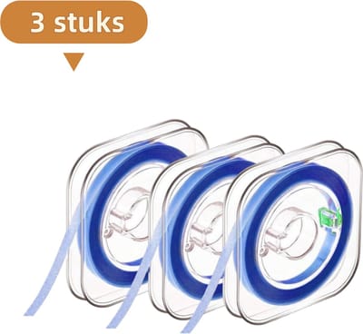 3 rollen - Tandheelkundige polijststrips - Proximale oppervlaktepolijststrips - Gekleurde rolpolijststrips - 6 m/rol - 30 µm blauw - Middelmatig schurend