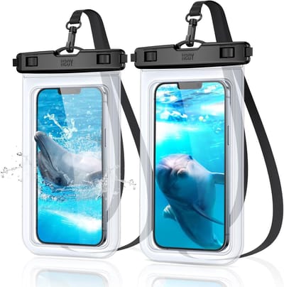 Waterdichte Telefoonhoes, IPX8 Doorzichtige Onderwater Bescherming voor iPhone en Samsung, Geschikt voor Zwemmen en Activiteiten, 2 Stuks