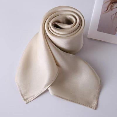 100% Natuurlijke Zijden Sjaal Dames effen Foulard Hoge Kwaliteit Dames Hoofddoek Sjaal Wikkel Vierkant Mode Hijab Bandana Sjaals Y1966YY-Real Silk 65x65cm gray