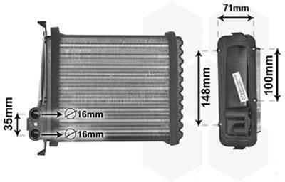 Van Wezel - KACHEL RADIATEUR VOOR VOLVO S70/V70 1996-2000 9144221