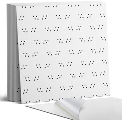 Coloray Plaktegels - Regelmatig stippenpatroon Portugese Tegels - 30 cm x 30 cm - Wit Plaktegels - 9 stuks - Vierkant PVC Tegels - Plaktegels Keuken - Zelfklevende Vloertegels - Vinyl Tegels - Zelfklevende Tegels