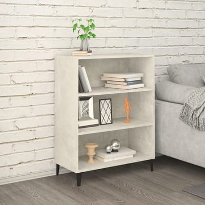 vidaXL - Dressoir - 69,5x32,5x90 - cm - bewerkt - hout - betongrijs