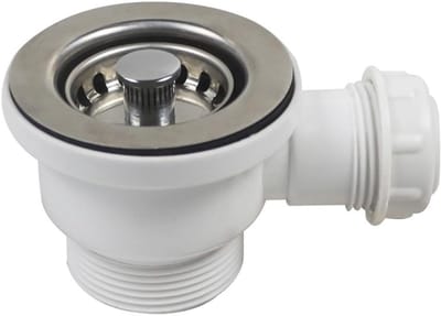 Keuken Afvoerzeef - Doucheputje - Snel Water Afvoeren - Roestvrij Staal - 70mm Diameter - Wit