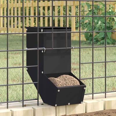 vidaXL - Konijnenvoerbak - Zwart - 12,5 - x - 26 - x - 28,5 - cm - 1 - kg
