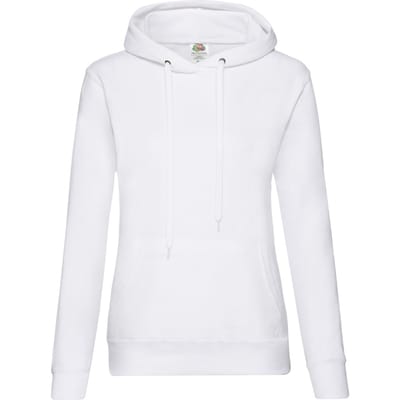 Fruit of the Loom Dames/Dames Klassieke Effen Hoodie (Wit)