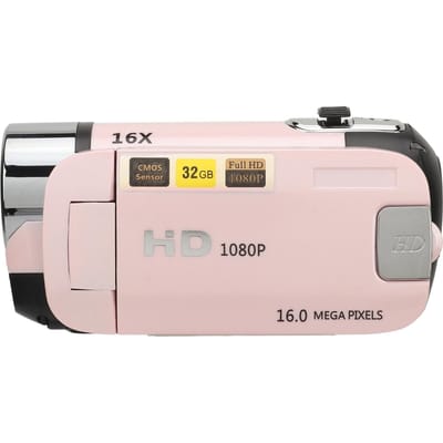 D90 1080P 16MP Digitale Camera 2.4 Inch Draaibaar Scherm Camcorder 16x Zoom HD Videorecorder met roze