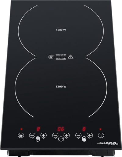 Steba IK200 - Inductiekookplaat - 2 pits - kookoppervlak ca. 24 x 40,5 cm - Touch Control - 8 standen - timer
