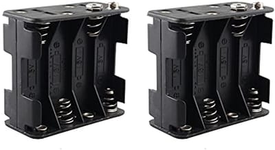 Batterijhouder Set - Dubbele Batterijdoos - Hobby Projecten - 12V Vermogen - 2 Stuks - Zwart