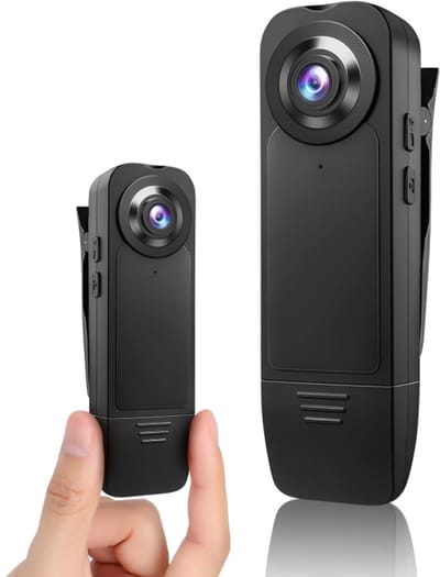 1080P Mini sportcamera met nachtzicht, 6 uur batterijduur. Actiecamera voor vlogging, reizen, beveiliging en werkzaamheden, zwart.