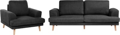 KILDAL - Bankenset 4-zits - Zwart - Polyester