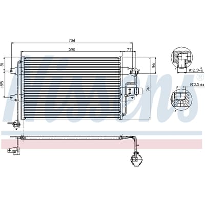 Condensator, airconditioning NISSENS 94838