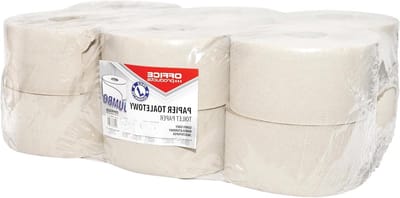 Toiletpapier Jumbo - Hygiënepapier Recycling - Dagelijks Gebruik - Extra Lange Rollen - 12 Rollen - Grijs