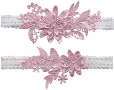 Bruiloft Kousenband - Been Lus - Speciale Gelegenheid - Zacht Kant Decoratie - One Size - Lichtroze