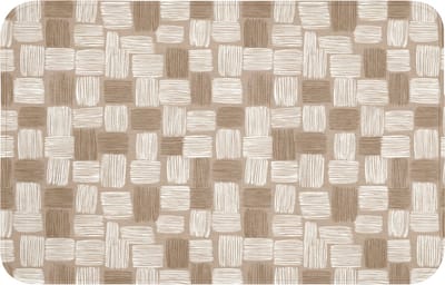 WC mat 80x50 cm - Antislip - Blok - Patroon - Bruin - Toiletmat - Vloermat - Douchemat - Toilet tapijt - Toiletmatten