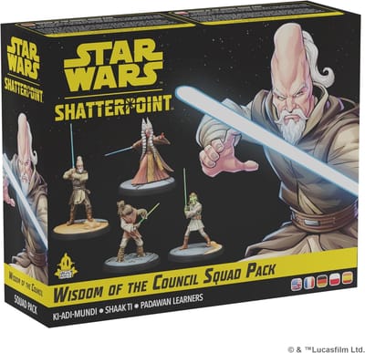 Star Wars Shatterpoint Wisdom of The Council Squad Pack - Tabletop Miniatures Game - Atomic Mass - Miniatures are supplied unassembled and unpainted!