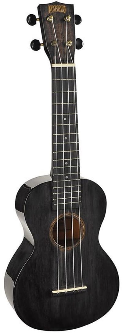 Concert ukelele - Mahalo MH2WTBK - Hano Series - Wide neck - Transparant zwart - Met draagtas