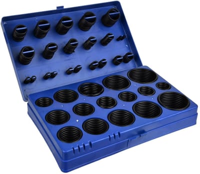 GEKO 419-delige o-ring set - universeel - hitte- en oliebestendig - in kunststof doos