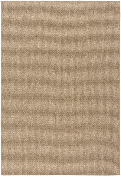 Vloerkleed voor binnen en buiten Antislip - Uni Jute Bruin - 80 cm x 150 cm - Balkon Terras Keuken UV- en Weersbestendig Modern Tuintapijt