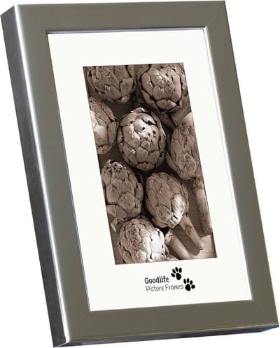 Houten Fotolijst Piano Spiegel/Chrome-60x80 - Helderglas - Breedte profiel is 30 mm - Goodlife Picture Frames