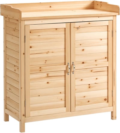 Outsunny Buitenopbergbox - Vurenhout - 83x40x92cm - Natuurlijk hout