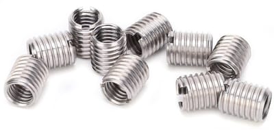Dailygoods- Schroefdraadreduceerder M10 naar M8 - 10 Stuks - Insteekmoer - Reparatiehuls - Conversiegereedschap - Roestvrij Staal 303 - Reparatiemoer