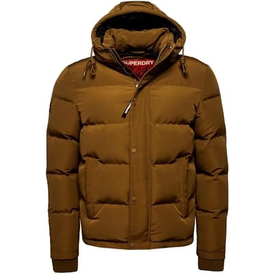 Superdry - Korte Everest pufferjas met capuchon - Heren - Gewatteerde jassen