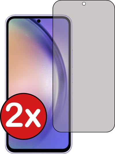 Screenprotector - 2 Stuks - Geschikt voor Samsung Galaxy A54 - Privacy Filter - Beschermglas - Gehard Glas - Tempered Glass - Screen Protector