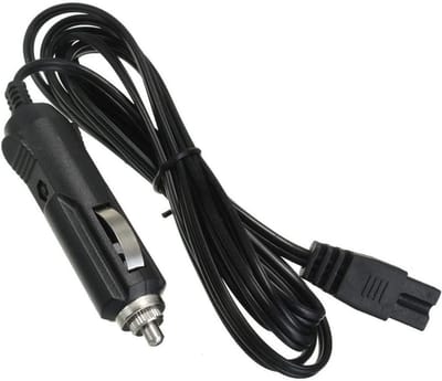 Koelbox Kabel - Voedingskabel Auto - Stroomvoorziening Onderweg - 10A Zekering - 2 Meter - Zwart