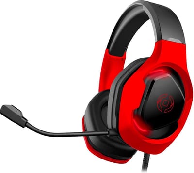 Celly CyberBeat Gaming Headset - Over ear koptelefoon met microfoon - Geschikt voor PC, Playstation, Xbox en Smartphones - 3.5mm jack en USB - Rood/Zwart