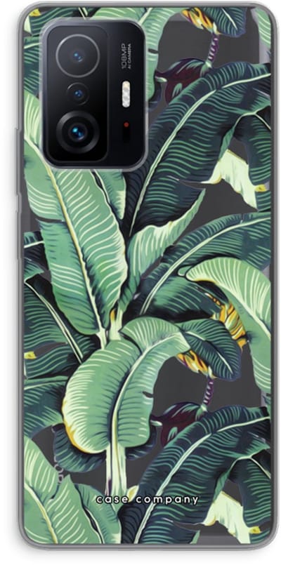 Case Company® - Hoesje geschikt voor Xiaomi 11T hoesje - Bananenbladeren - Soft Cover Telefoonhoesje - Bescherming aan alle Kanten en Schermrand