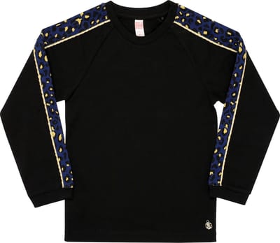 Vinrose Longsleeve Filipa - T-shirt - Lange Mouwen - Zwart - Meisjes - Maat: 122/128