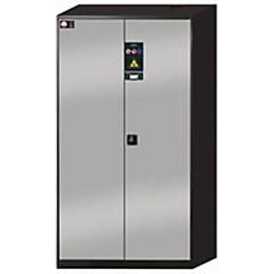 asecos CS-CLASSIC-F chemische opslagkast, scharnierende deuren, front asecos zilver, B 1055 x D 520 x H 1950 mm