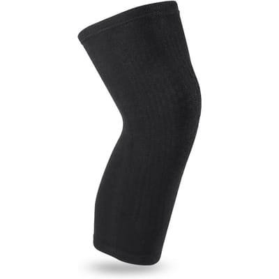 2PCS Kniesteun Knie C ompressie Mouw Brace Compressieband Ademend Ontwerp voor hardlopen M zwart