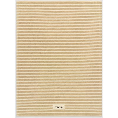 Tekla Unisex Bath Mat Ivory Stripes Maat: 70X50 | Handdoeken Outlet | Unisex | Wit