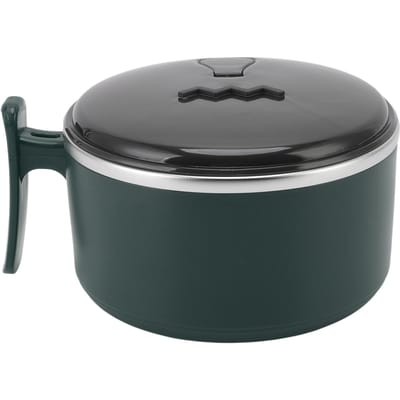Geïsoleerde Kom 304 Roestvrij Staal met Deksel Stand Design Holle Dubbele Laag Warmte-isolatie Ramen L(for 6.5-9kg)