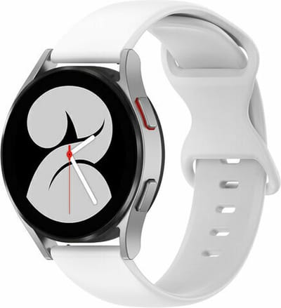 By Qubix - Geschikt voor Garmin bandje - Geschikt voor Garmin Vivoactive 4 / 4L - Solid color sportband - Wit - Smartwatch bandje 22mm