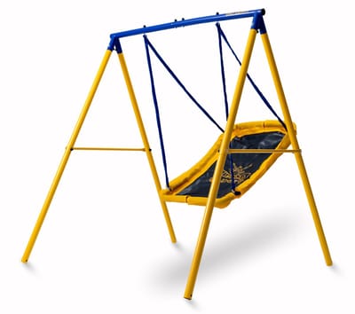 Zero Gravity nestschommel voor kinderen – met stabiel, roestbestendig metalen frame – voor max. 2 kinderen – schommelkettingen voor extra veiligheid – scheurvaste stof - langwerpige nestschommel