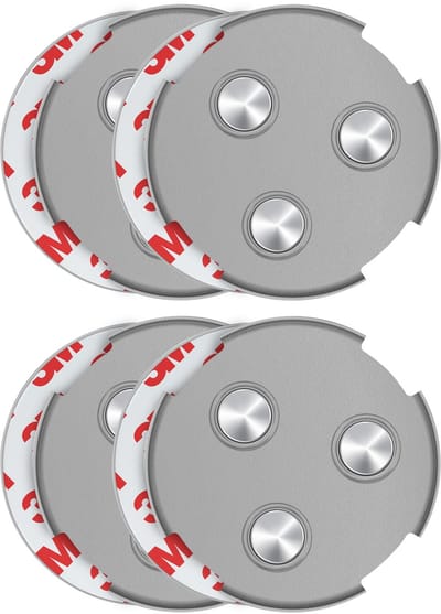 SAVS RMAX-60 magnetische montageset voor rookmelders - 60 mm - 4 stuks - Rookmelder bevestiging magneet - Magneetbevestiging - Montagekit