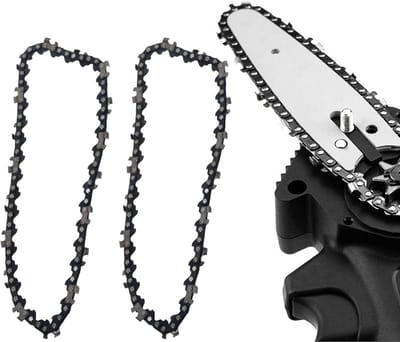 2-Pack Kettingzaagkettingen 6 Inch Vervangende Koppelingsketting met 36 Schakels voor Accu Kettingzagen
