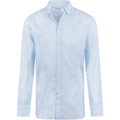 McGregor Cotton/linnen Stripe Shirts Light Blue Size: S | Casual Shirts Outlet | Heren | Blauw
