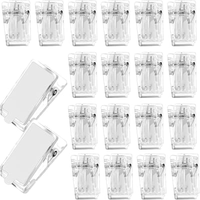 20 Stuks Transparante Plakclips - Zelfklevende Veerclips voor Foto's, Posters en Decoratie in Huis en Kantoor (2.5 x 1.2 cm)