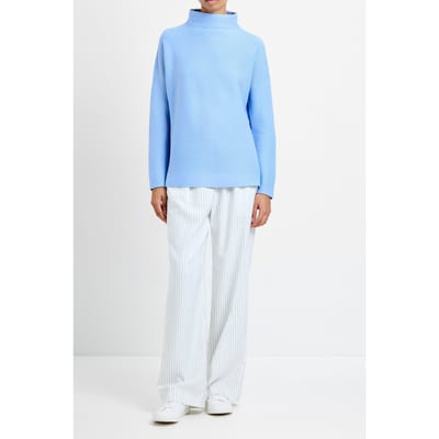 French Connection Babysoft Ribbed Mock Neck Jumper Dusted Blue Größe: XS | Pullover Outlet | Damen | Blau