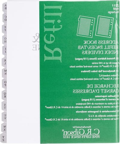 Adresboek Navulpagina's - Index Vellen - Organiseer Contacten - Met 13 Tabbladen - 55 Pagina's - Refill