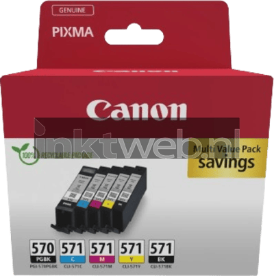 Canon PGI-570/CLI-571 - Inktcartridge - Origineel - Standaard capaciteit - Zwart & Kleur + Retourzakje